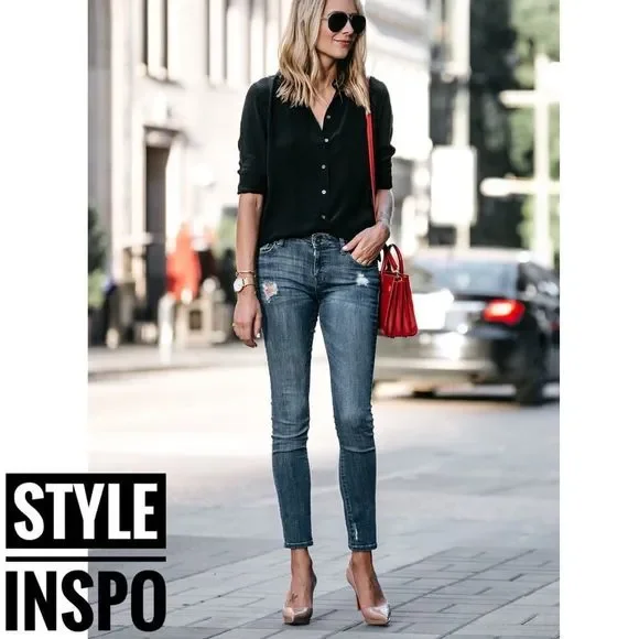 7 for All Mankind black button down top - Picture 6 of 6